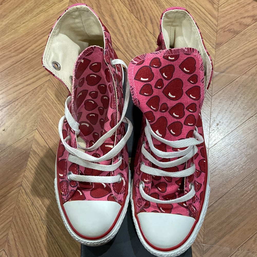 CONVERSE CT A/S SPC HI 1S401, Size 5 M/7 WO, Pink Hearts
